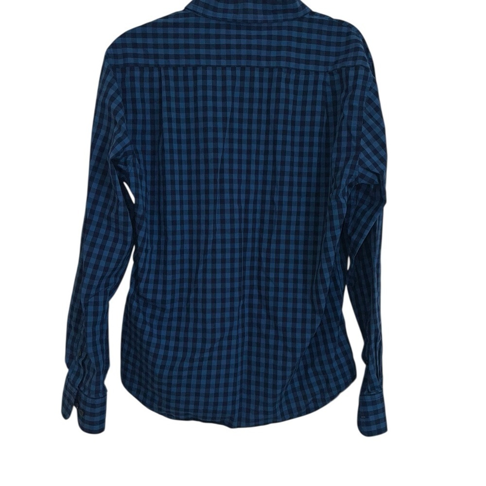 Casual Blue Checkered Button Down Shirt - Picture 4 of 5